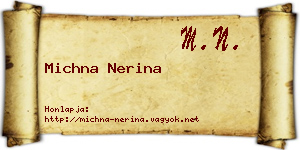 Michna Nerina névjegykártya